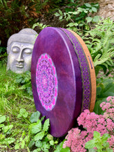 18” Rose Mandala drum, Shaman drum, deer skin drum, medium size drum, Medicine drum
