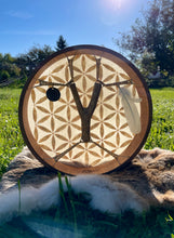 16’ Golden flower of Life drum, Shaman drum, deer skin drum, small size drum, Medicine drum