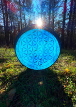 20’ Blue flower of Life drum, Shaman drum, deer skin drum, medium size drum, Medicine drum