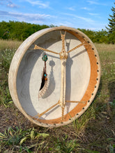 20” White Moon Lion Drum, Leo spirit drum, Shamanic Drum, Medicine drum, Large size shaman-drum , Handmade drum