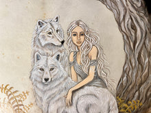 18” Wolf Spirit drum, Shaman drum, deer skin drum, medium size drum, Medicine drum