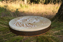 24” White Lion Drum,Leo spirit drum, Shamanic Drum, Medicine drum, Large size shaman-drum , Handmade drum