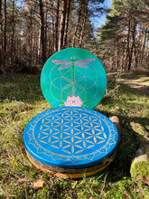 20’ Blue flower of Life drum, Shaman drum, deer skin drum, medium size drum, Medicine drum