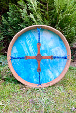 20’ Blue flower of Life drum, Shaman drum, deer skin drum, medium size drum, Medicine drum