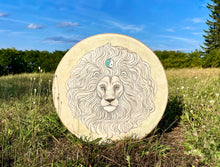20” White Moon Lion Drum, Leo spirit drum, Shamanic Drum, Medicine drum, Large size shaman-drum , Handmade drum