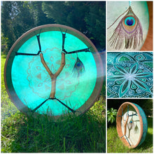 20’ Magic Mandala drum, Shaman drum, deer skin drum, medium size drum, Medicine drum