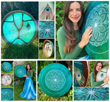 20’ Magic Mandala drum, Shaman drum, deer skin drum, medium size drum, Medicine drum