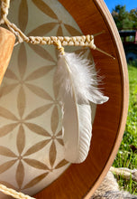 16’ Golden flower of Life drum, Shaman drum, deer skin drum, small size drum, Medicine drum