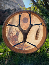 16’ Jackalope drum, Shaman drum, Small Size Drum, deer skin drum, Medicine drum