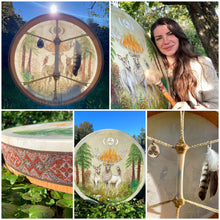 22”Magic Forest drum, Deer Spirit Drum, Shamandrum, Medicine drum, Shaman-drum , Handmade drum, Large size drum, Hand drum, Medicine drum