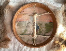 18” Horse-rider drum, Shaman drum, deer skin drum, medium size drum, Medicine drum