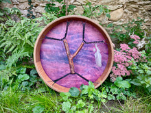 18” Rose Mandala drum, Shaman drum, deer skin drum, medium size drum, Medicine drum