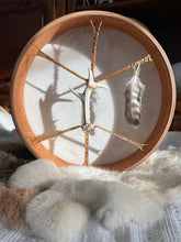 18” Wolf Spirit drum, Shaman drum, deer skin drum, medium size drum, Medicine drum