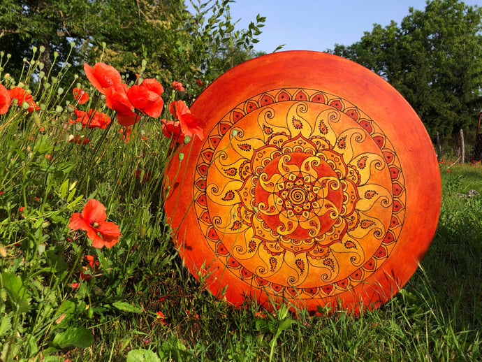 24” Sunflower Drum, Sunmandala drum, Shamanic Drum, Medicine drum, Large size shaman-drum , Handmade drum