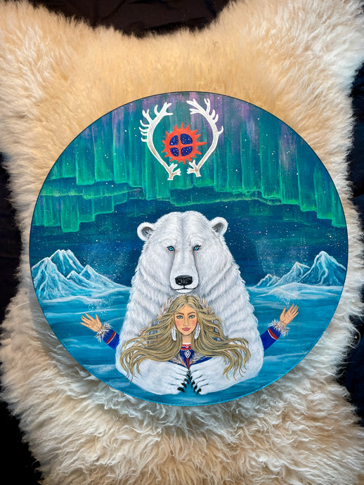 18’ Nordic Magic drum, Shaman drum, Medium Size Drum, deer skin drum, Medicine drum