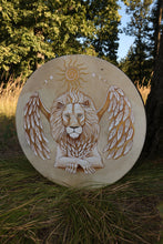 24” White Lion Drum,Leo spirit drum, Shamanic Drum, Medicine drum, Large size shaman-drum , Handmade drum