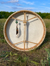 20” White Moon Lion Drum, Leo spirit drum, Shamanic Drum, Medicine drum, Large size shaman-drum , Handmade drum