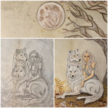 18” Wolf Spirit drum, Shaman drum, deer skin drum, medium size drum, Medicine drum