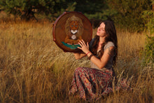 20” Bronze Lion Drum,Leo spirit drum, Shamanic Drum, Medicine drum, Large size shaman-drum , Handmade drum