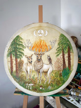 22”Magic Forest drum, Deer Spirit Drum, Shamandrum, Medicine drum, Shaman-drum , Handmade drum, Large size drum, Hand drum, Medicine drum