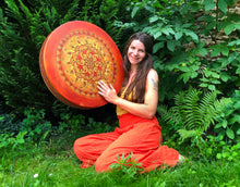 24” Sunflower Drum, Sunmandala drum, Shamanic Drum, Medicine drum, Large size shaman-drum , Handmade drum