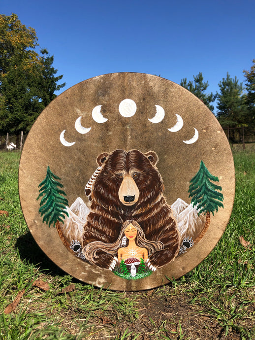 24”Bearspirit drum, Bearwoman Drum, Shamandrum, Medicine drum, Shaman-drum , Handmade drum, Large size drum, Hand drum, Medicine drum