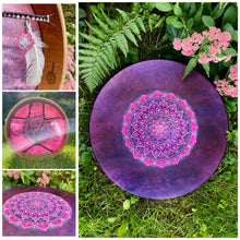 18” Rose Mandala drum, Shaman drum, deer skin drum, medium size drum, Medicine drum