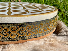 16’ Golden flower of Life drum, Shaman drum, deer skin drum, small size drum, Medicine drum