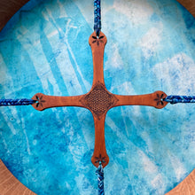 20’ Blue flower of Life drum, Shaman drum, deer skin drum, medium size drum, Medicine drum