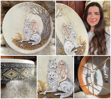 18” Wolf Spirit drum, Shaman drum, deer skin drum, medium size drum, Medicine drum