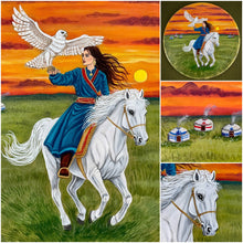 18” Horse-rider drum, Shaman drum, deer skin drum, medium size drum, Medicine drum