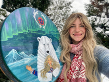 18’ Nordic Magic drum, Shaman drum, Medium Size Drum, deer skin drum, Medicine drum