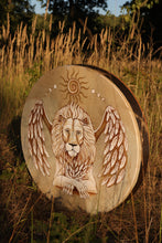 24” White Lion Drum,Leo spirit drum, Shamanic Drum, Medicine drum, Large size shaman-drum , Handmade drum