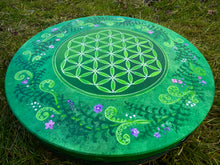 18” Green Spirit drum, Flower of Life Shaman drum, deer skin drum, medium size drum, Medicine drum