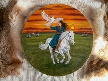 18” Horse-rider drum, Shaman drum, deer skin drum, medium size drum, Medicine drum