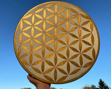 16’ Golden flower of Life drum, Shaman drum, deer skin drum, small size drum, Medicine drum