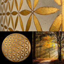16’ Golden flower of Life drum, Shaman drum, deer skin drum, small size drum, Medicine drum