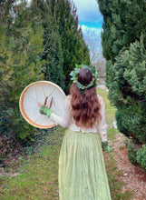 22” Wild Spirit Drum, spotted natural skin drum, Shamanic Drum, Medicine drum, Large size shaman-drum , Handmade drum