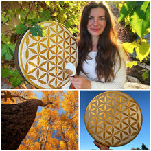 16’ Golden flower of Life drum, Shaman drum, deer skin drum, small size drum, Medicine drum