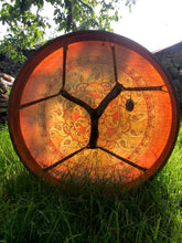 24” Sunflower Drum, Sunmandala drum, Shamanic Drum, Medicine drum, Large size shaman-drum , Handmade drum