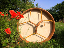 24” Sunflower Drum, Sunmandala drum, Shamanic Drum, Medicine drum, Large size shaman-drum , Handmade drum