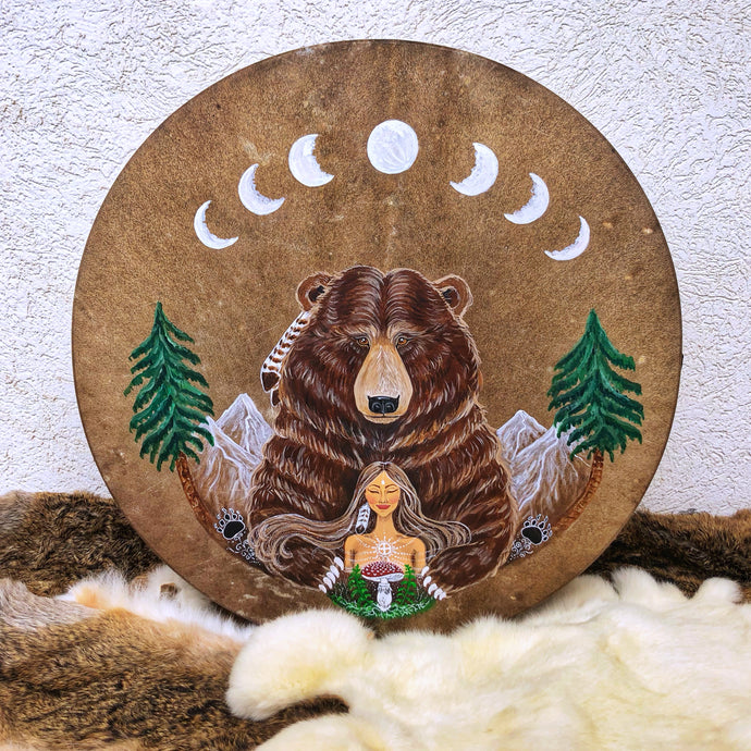 24”Bearspirit drum, Bearwoman Drum, Shamandrum, Medicine drum, Shaman-drum , Handmade drum, Large size drum, Hand drum, Medicine drum