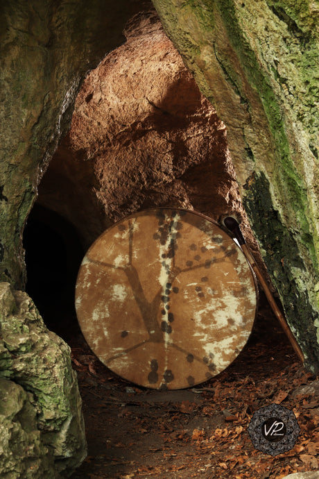 22” spotted natural skin drum , spirit drum, Shamanic Drum, Medicine drum, Large size shaman-drum , Handmade drum