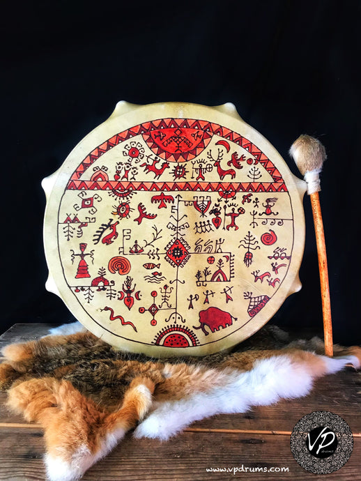 18” Mongolian Drum, Steppe Drum, Shaman drum, Medium Size Drum, Medicine drum