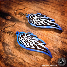 Wing Earring, Handmade wooden earrings